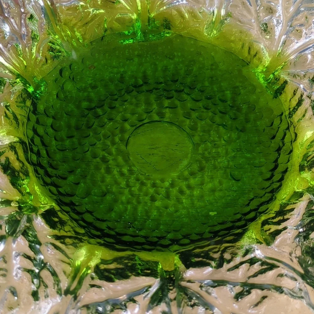 Humppila Finnish Glass Platter Signed, Designer Pertti Santalahti Vintage 1970s - Picture 3 of 12